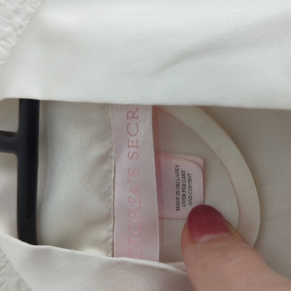 Victoria's Secret Off White Ivory Vintage Robe One Size Pockets Waist Tie Y2K - Picture 6 of 10